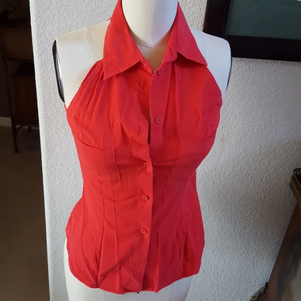 German Designer Button Down Sleeveless